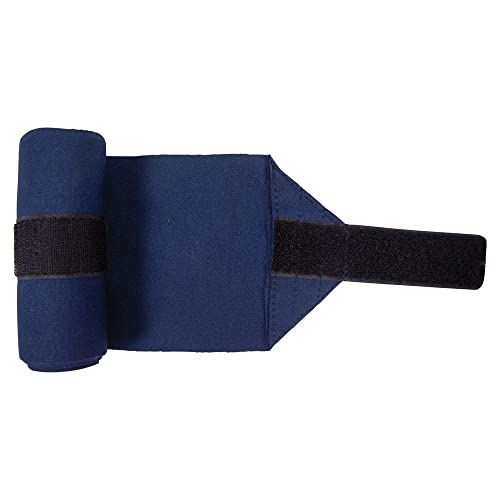 Dura-Tech Small Standing Bandage Wraps for Horses | Color Navy for Small Breeds | User-Friendly Length | Durable Knit Poly Fiber | Ideal Post-Exercise Support | Secure Closure