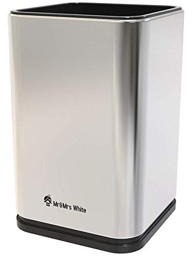 Utensil Holder - Kitchen Utensil Crock - Farmhouse Cooking Utensils Holder - Best Utensil Organizer Container - Premium Stainless Steel Utensil Holder