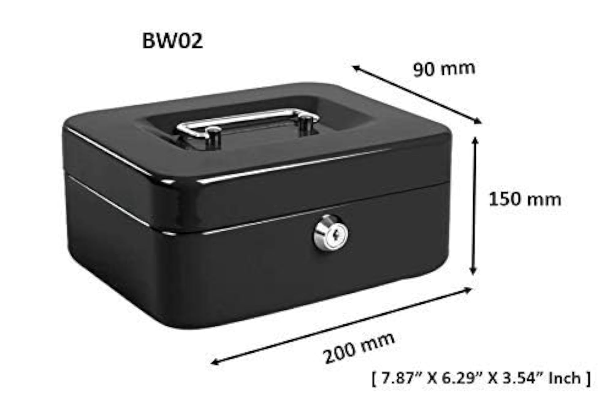 Compact Solid Steel Cash Money Safe Box