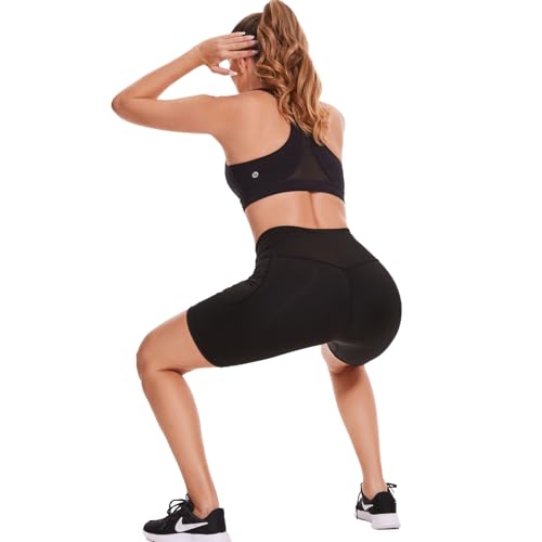 Image of iniber High Waisted Yoga Pants with Pockets for Women 4-Way Stretch Soft Running Workout Leggings Athletic Yoga Pants