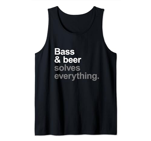 Bass & beer resuelve todo - Funny Bass Player Drinking Camiseta sin Mangas