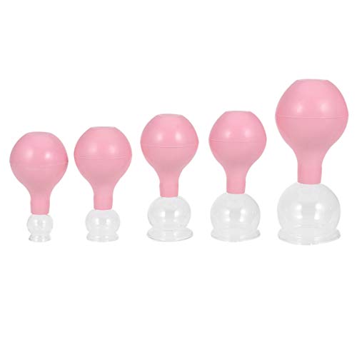 HEALLILY Body Massage Rubber and Glass Vacuum Cupping Cups Chinese Body Cupping Health