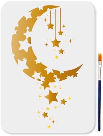 Moon and Stars Stencil