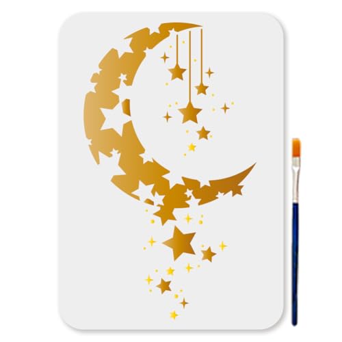 Moon and Stars Stencil