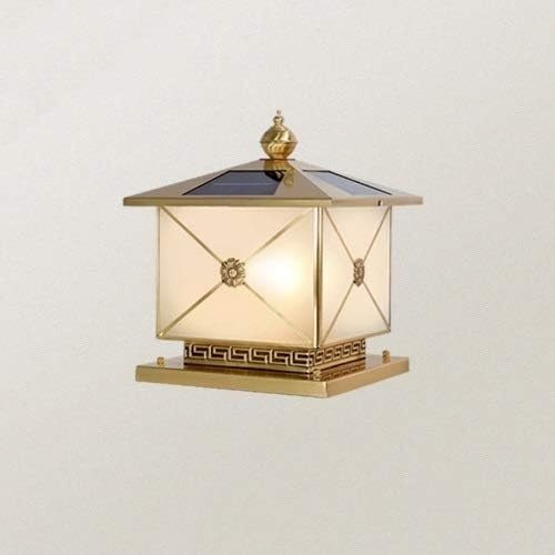 Lampe Solaire Extérieur Jardin en Métal Verre Imperméable pour Clôture et Table