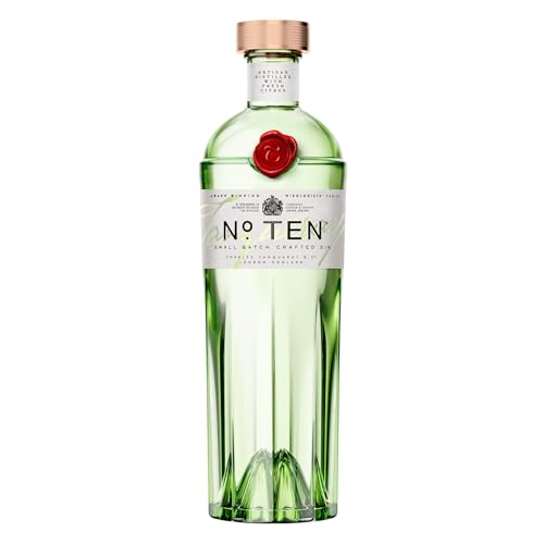 Tanqueray No. Ten Gin | 47.3% vol | 1L | Distilled 4 Times | Notes of Citrus Fruits & Botanicals | Award-Winning Ultra-Premium Gin | Enjoy with Ice & Tonic