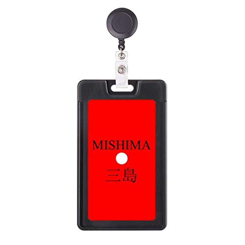 Porte-badge rétractable enrouleur carte Mishima drapeau soleil rouge