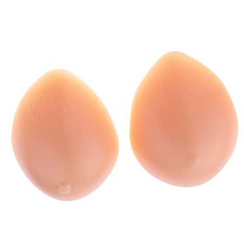 Gazechimp Prothèse Mammaires Soutien-gorge en Silicone Cache-téton Seins Faux Mastectomie - Complexion, 12 x 9 x 3 cm