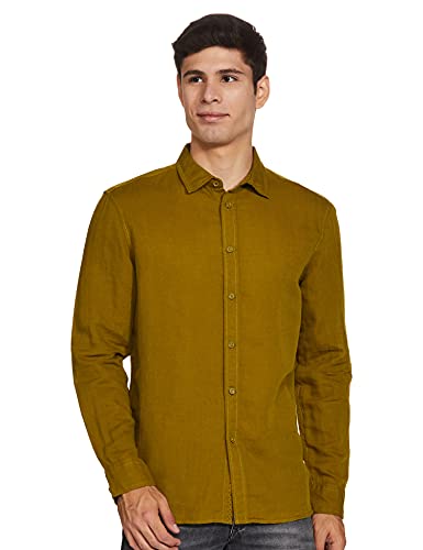 Image of Marks & Spencer Mens Solid Polyester Blend Collared Neck Regular Fit Easy Iron Shirt (Pack of 2)