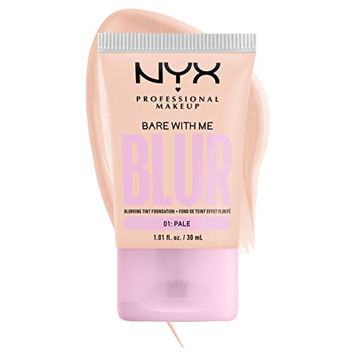 NYX Professional Makeup Fond de Teint Effet Flouté Bare With Me Blur Couvrance Moyenne Fini Naturel Niacinamide Matcha & Glycérine Hydratation Jusqu'A 12H Teinte : Pale 01 - vue 7