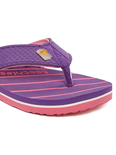 Image of toothless Kids Girls Purple & Pink Flip-Flops Slipper