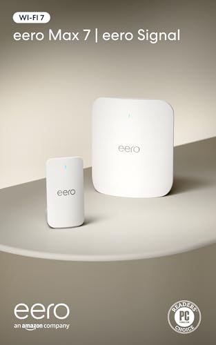 Image of Amazon eero Max 7 (1-pack) with Amazon eero Signal 4G LTE cellular backup for eero systems