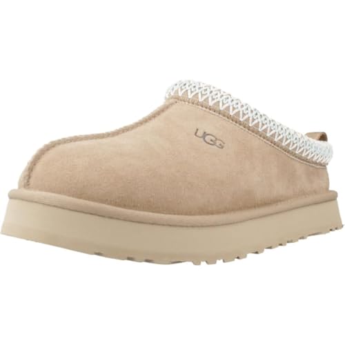 UGG Unisex-Child Tazz Slipper, Sand, 6 Big Kid