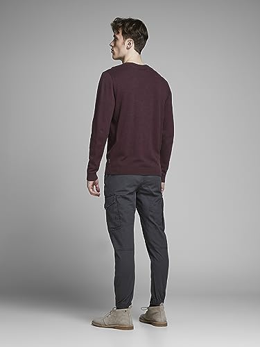 JACK & JONES Herren JJEBASIC Knit V-Neck, Port Royale, XXXL – Ansicht 3