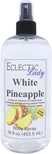 Eclectic Lady White Pineapple Body Spray, Double Strength, 16 ounces, Body Mist for Women with Clean, Light & Gentle Fragrance, Cologne with Soft, Subtle Aroma For Daily Use