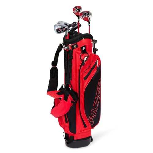 Fazer By American Golf CTRX Junior Golf Club Package Set | Ages 3-11 | Driver Irons & Putter | Lightweight Graphite Shafts | Stand Bag Included