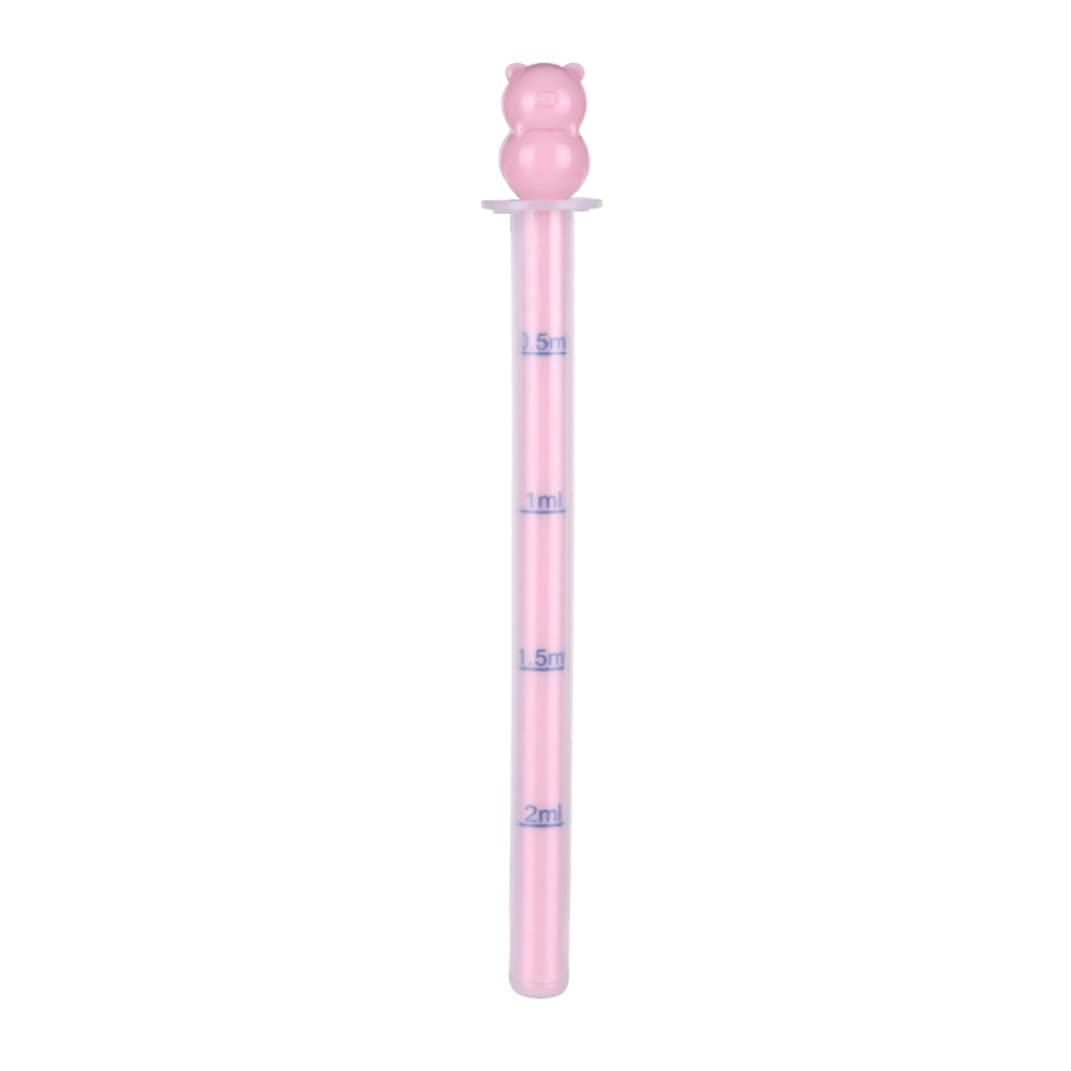 Baby-Flüssigmedizin-Tropflöffel – Silikon-Löffel Mit Pipette Und Skala Für Kleinkinder (rosa), Sicherer Medizinspender Für 0-3 Jahre, Tropfsicher & Verformbar