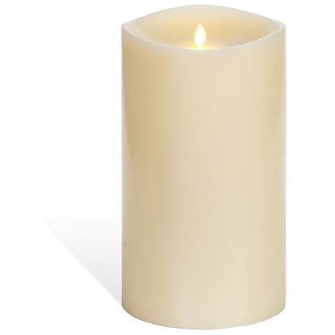 Luminara Indoor Ivory Pillar Candle 15.88cm x 26.92cm - Flameless Candle - LED Candle - Battery Powered Candles Cover