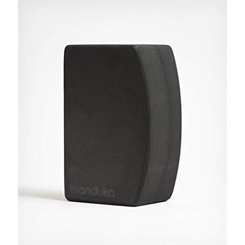 Manduka unBLOK Foam Yoga Block - High Density EVA Foam Yoga Brick - 100 % Recyclable Material Pilates Block - Ergonomic Support for Stability, Comfort and Balance in Any Yoga Pose, Thunder(Grey) Cover