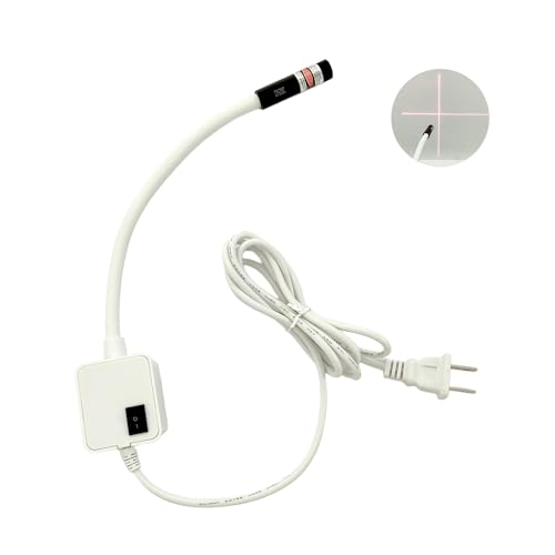 Magnetic Quilting Light for Sewing Machine Red Crosshair Laser Guide for Straight Stitching Hands-Free Precision Seam Tool with Flexible Gooseneck Plug-in Power for Consistent Brightness