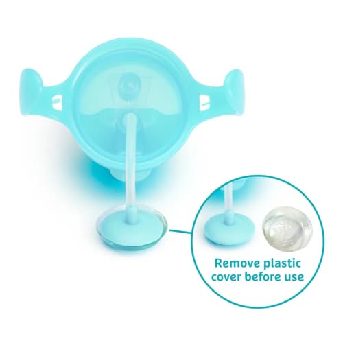 Image of Munchkin Click Lock Tip & Sip Weighted Straw Cup, 208 ml, BPA Free, Blue