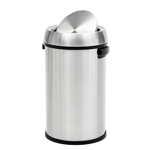 Caneca de basura de acero inoxidable 65 L con base reforzada