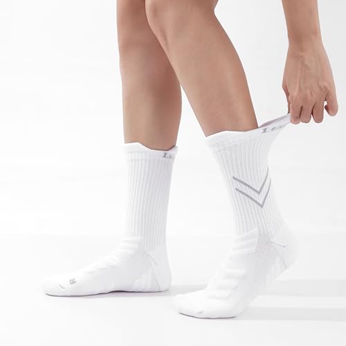 LeaderKing 2 Or 4 Pairs Of Men's Breathable Buffer Running Socks 3d Non-Slip Sports Socks Moisture-Wicking Hiking Socks4