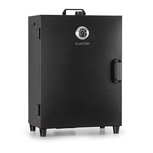 KLARSTEIN Flintstone Steel Affumicatore 1600W, 3 Griglie, Nero Opaco