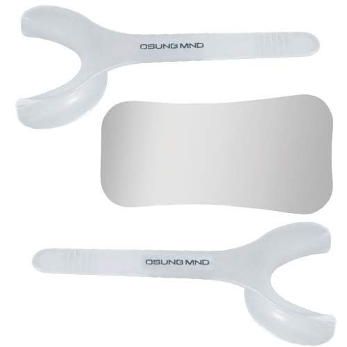 OSUNG Double Sided Photographic Intraoral Mouth Mirror with Retractors, Occlusal Small Pedo