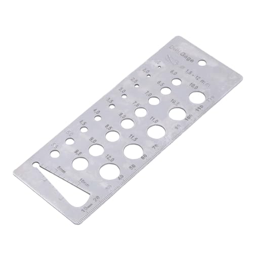 Jauges de forage, boulons et jauge de diamètre de fil en acier inoxydable, outil de mesure multifonction avec trou de suspension – vue 4