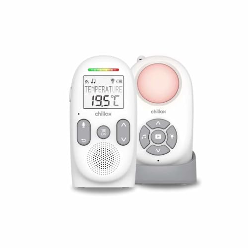 Chillax Baby 360 Digital Audio Monitor | 4-in-1 Baby Monitor with Night Light, Soothing Sound Machine, Room Temperature Sensor & Long-Range DECT 6.0...