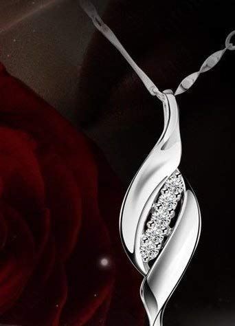 bb10 Schmuck Silberkette mit Slideanhänger und Kristalstein Kette mit 925 Sterlingsilberstempel und 60 cm lang in Erbsenprofil Cover