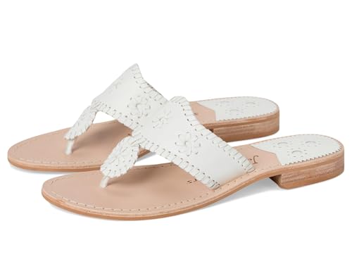 Jack Rogers Womens Jacks Flat Sandal White/White 8.5 Medium