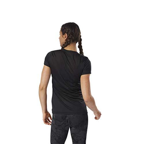 Reebok Women's Crossfit F.E.F., Forging Elite Fitness, Essentials Gym T-Shirt, Black/White, Small