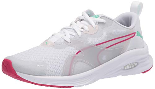 PUMA womens Hybrid Fuego Sneaker, Puma White-rosewater-green Glimmer, 8.5 US