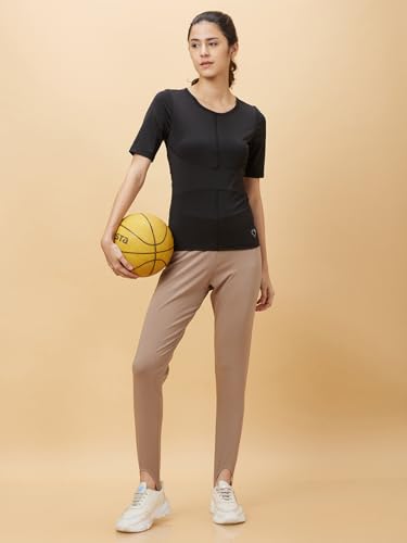 Image of Being Human Colourblocked Black Round Neck T-Shirt