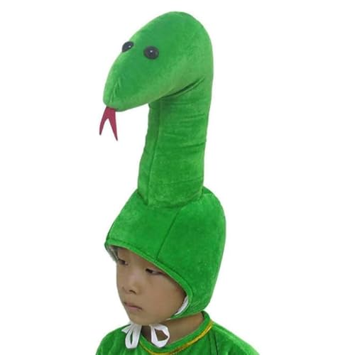 Rrlihjgu Chapeau de serpent année 2025, bonnet de cosplay serpent mignon en peluche, couvre-chef animal, chapeau de serpent chinois du Nouvel An, accessoire...