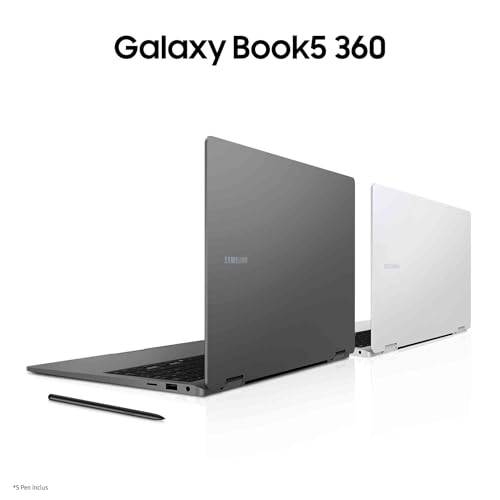 Samsung Galaxy Book5 360 15.6", Copilot+PC, Ordinateur Portable avec IA, Processeur Intel Core Ultra 7, Mémoire 16Go RAM, Stockage 512Go, Clavier AZERTY FR, Anthracite
