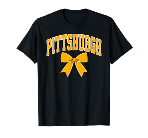 Pittsburgh Coquette Bow Design for Women Girls Sisters Kids T-Shirt