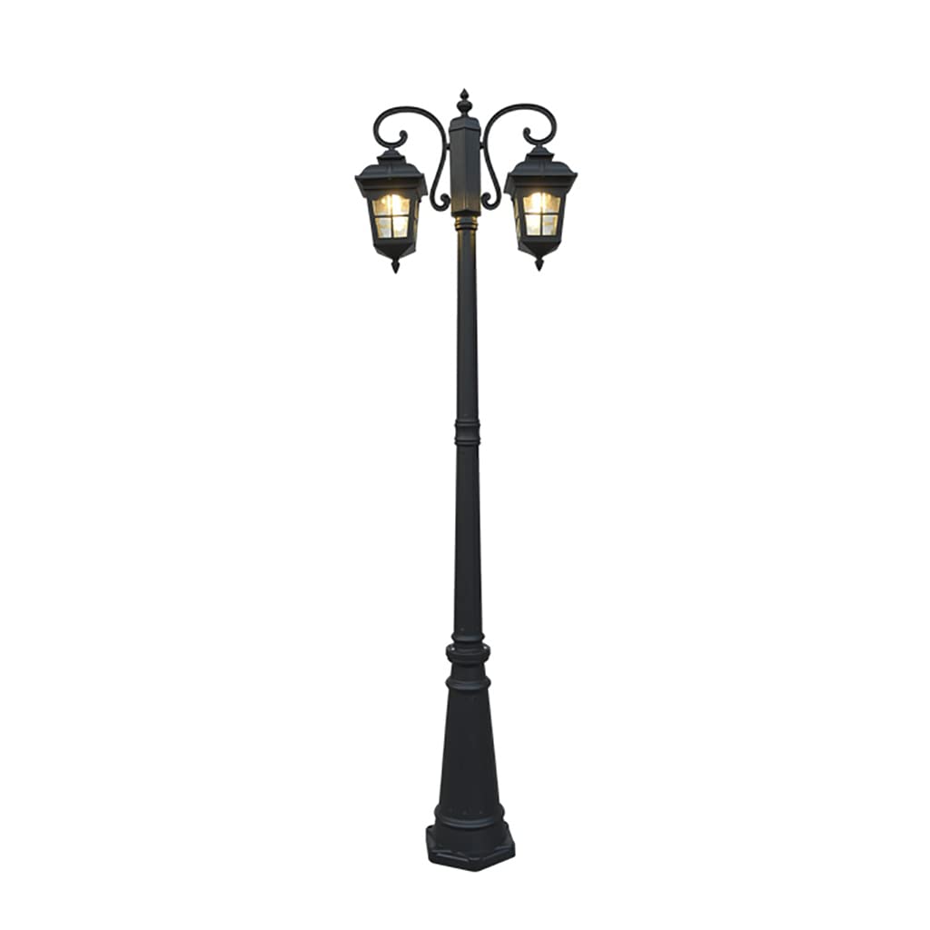 QUSYZD Lamp Post Lights Outdoor, Lamp Post Lights Outdoor, 200Cm Vintage Post Lights,Outdoor Waterproof Courtyard Street Light,Die-Cast Aluminum Lamp Body, Thick Patterned Glas,260cm
