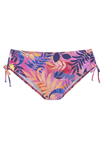 LASCANA Bikinihose mit Raffung - 42, Pink-print