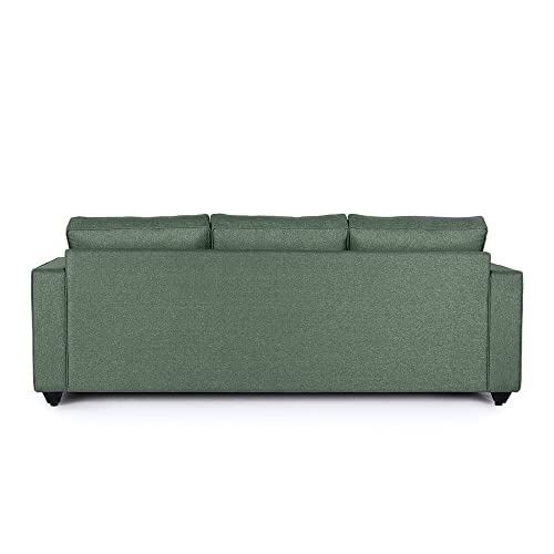Image of Wakefit Sofa Set | 3 Year Warranty | Sofa 5 Seater, 5 Seater Sofa for Living Room, Wooden Sofa Set, Sofa Set 3+2 Seater - Napper(Omega : Green)