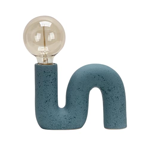 Luxus Tischlampe Berlin - Blau - H15xØ6 - Armatur E27 - Keramik - Schlafzimmer - Wohnzimmer - Schreibtischlampe