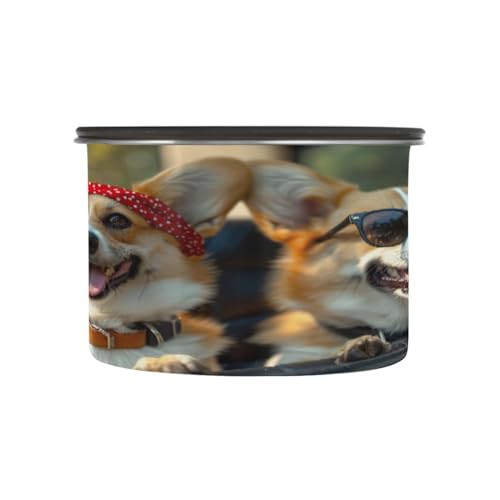 Contenedor metálico hermético para café azul 500ml