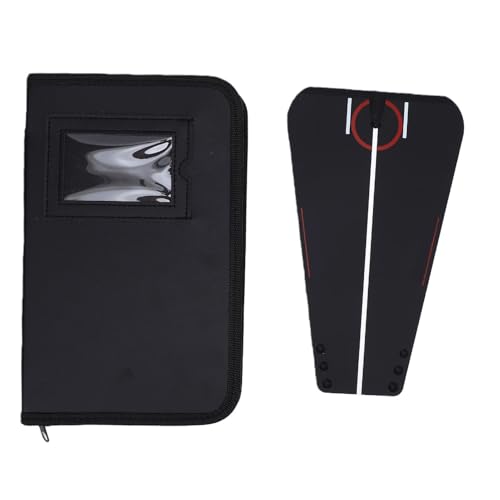 Miroir de putter de golf portable accessoire aide à l'entraînement précision putting noir - 6