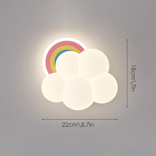 Apliques de pared de nubes de burbujas acrílicas con iluminación LED infantil de 21W 5