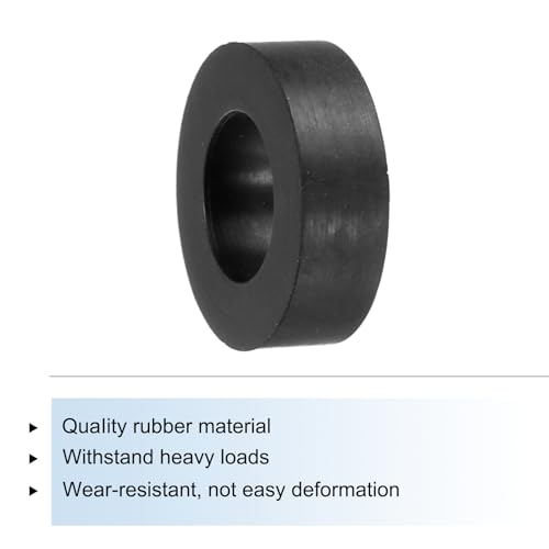 QUARKZMAN 48Stk Gummi Unterlegscheiben Gummispacer 16mm Außendurchmesser 85mm Innendurchmesser 5mm Höhe Runde Antivibrationspacer Gummibuchsen Grommets Dicke Gummischeiben für Auto Zubehör