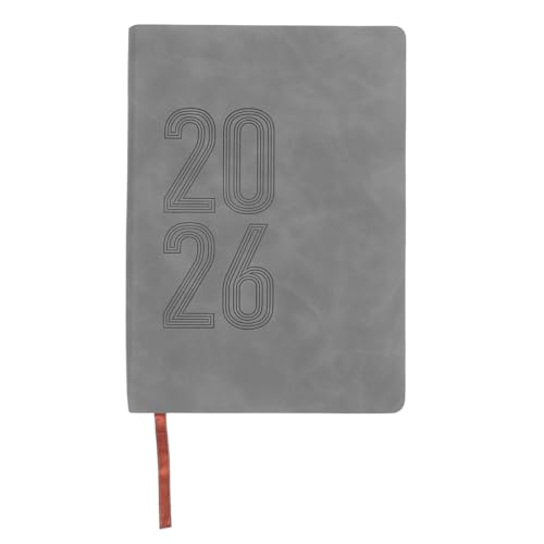 STOBOK 2026 Daily Weekly Calendar Planner Notebook with Bookmarks Academic Time Management Organizer for Diary Journal Agenda Grey