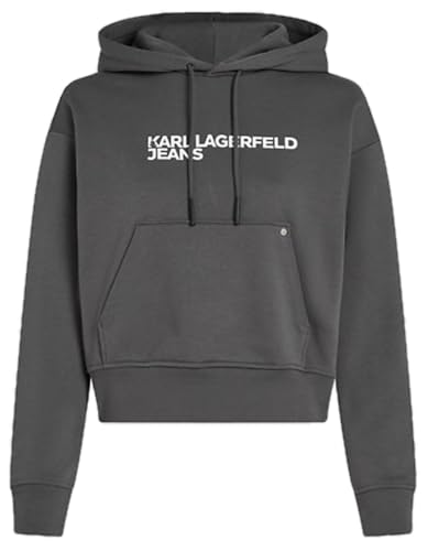 Karl Lagerfeld Jeans Mujer Regular Logo Hoodie Magnet S