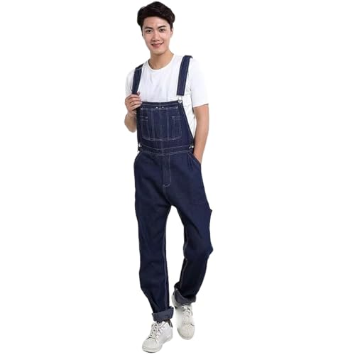 Ropa de trabajo premium en overol de mezclilla para hombre con corte recto